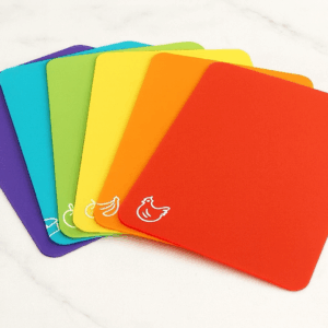 Durable Extra-Thick Cutting Mats – Color-Coded with Food Icons for Easy Prep