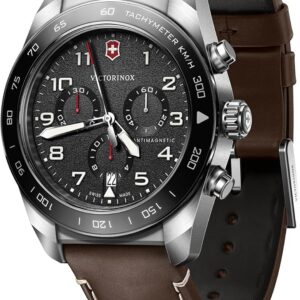 Victorinox Swiss Army Chronograph Watch – Brown Leather Strap (42 mm)